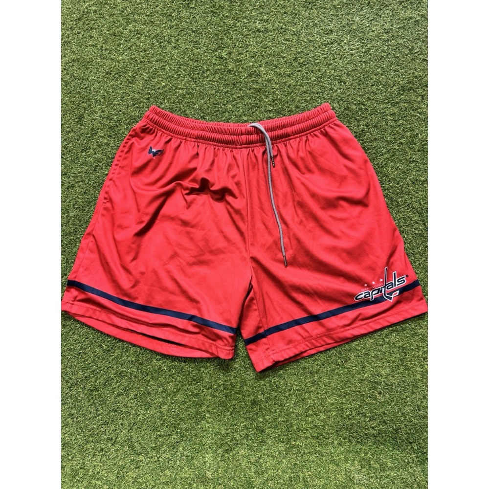 Calhoun Shorts Mens XL National Hockey League NHL Red Elastic Waist‎ Drawstring